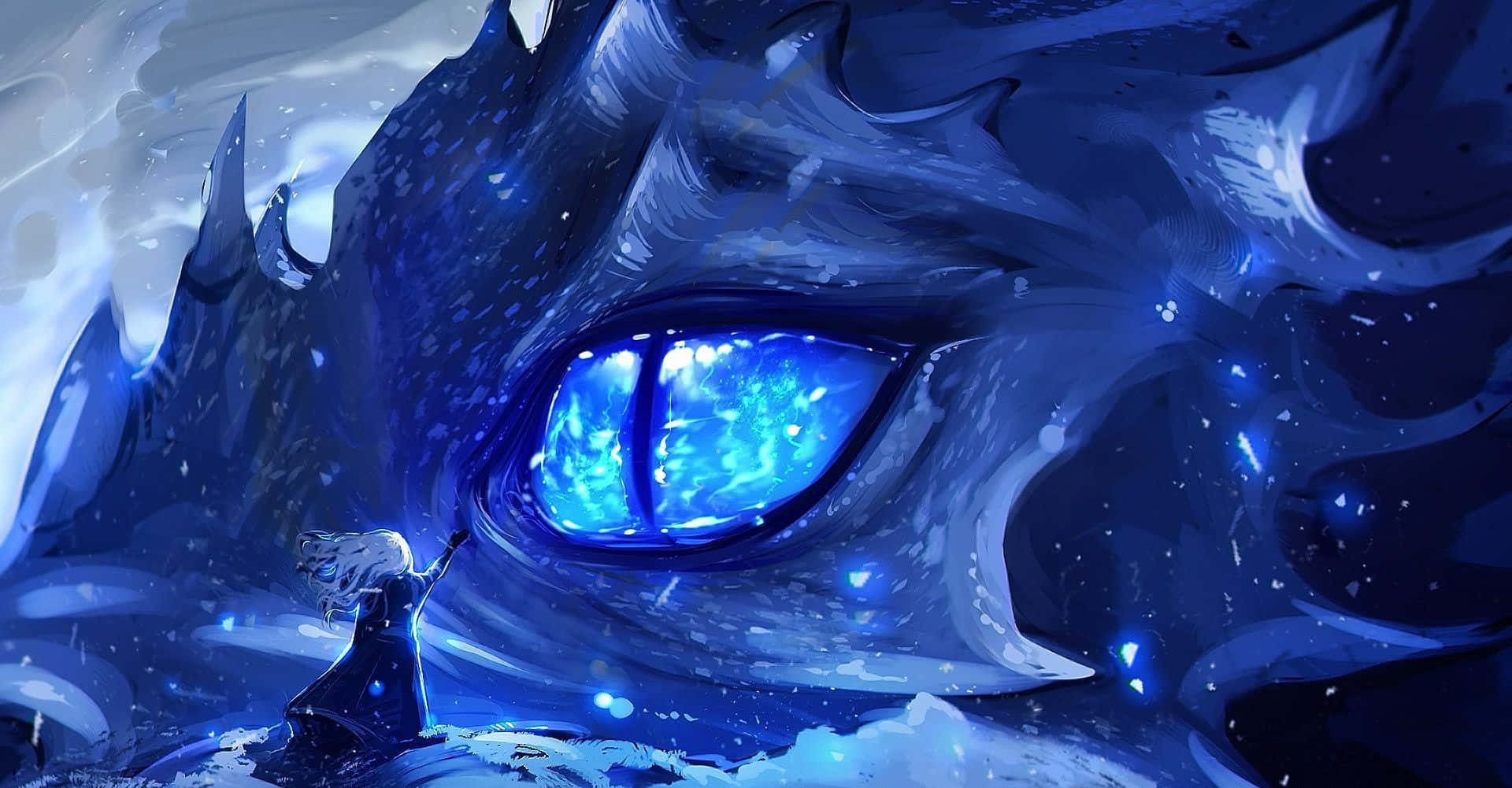 “The Epic Dragon Stands Defiantly Against All Odds” Wallpaper