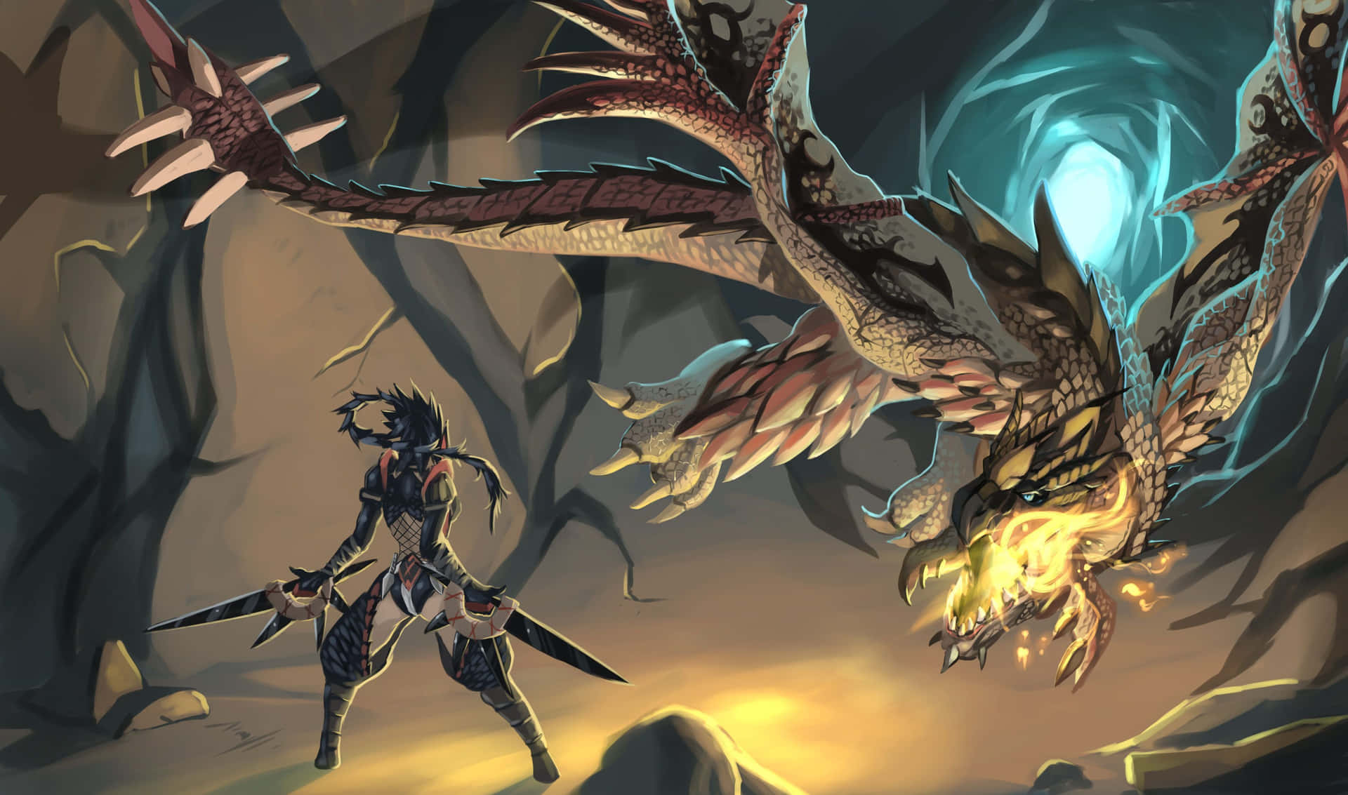 "Epic Dragon Encounter" Wallpaper