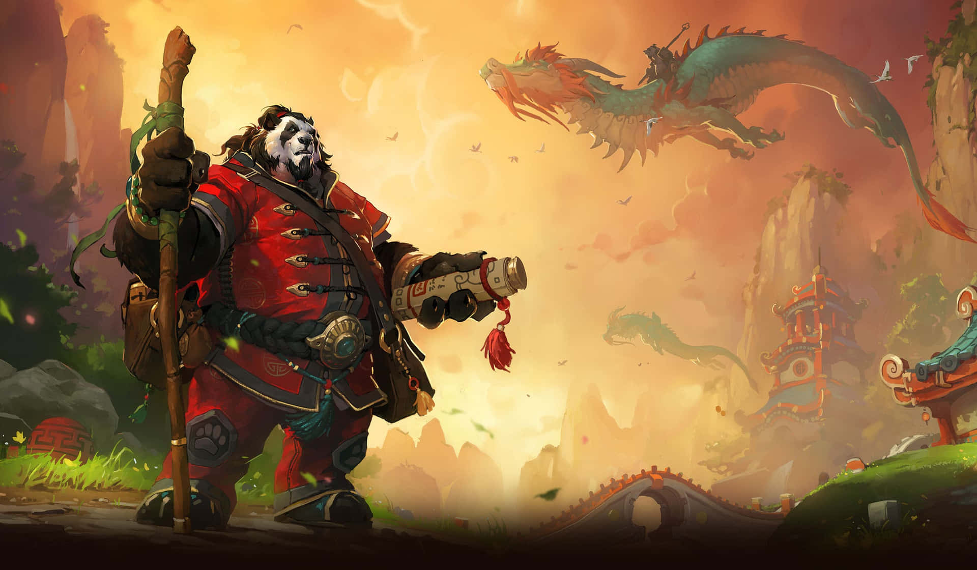Epic Encounter In Mists Of Pandaria, World Of Warcraft Wallpaper