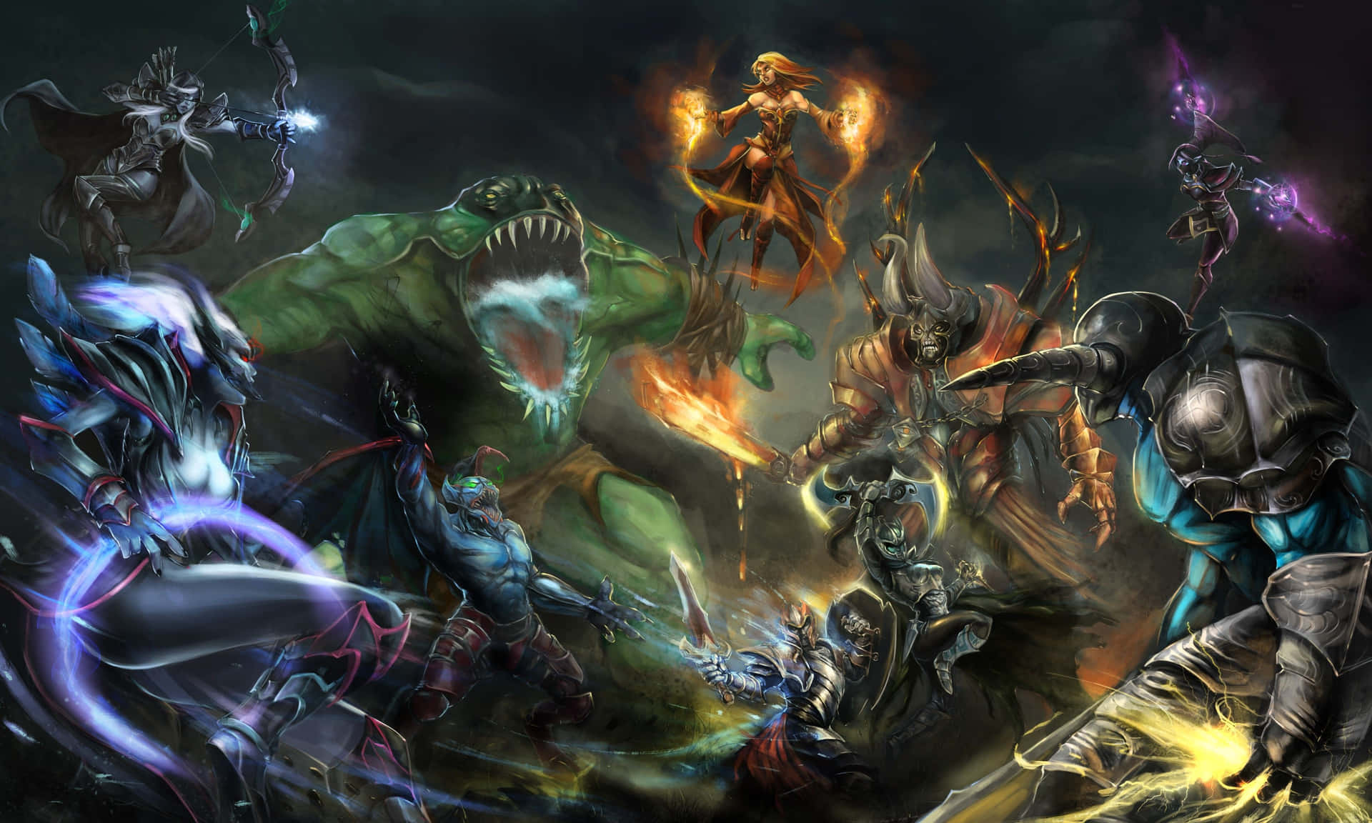 Epic_ Fantasy_ Battle_ Showdown Wallpaper