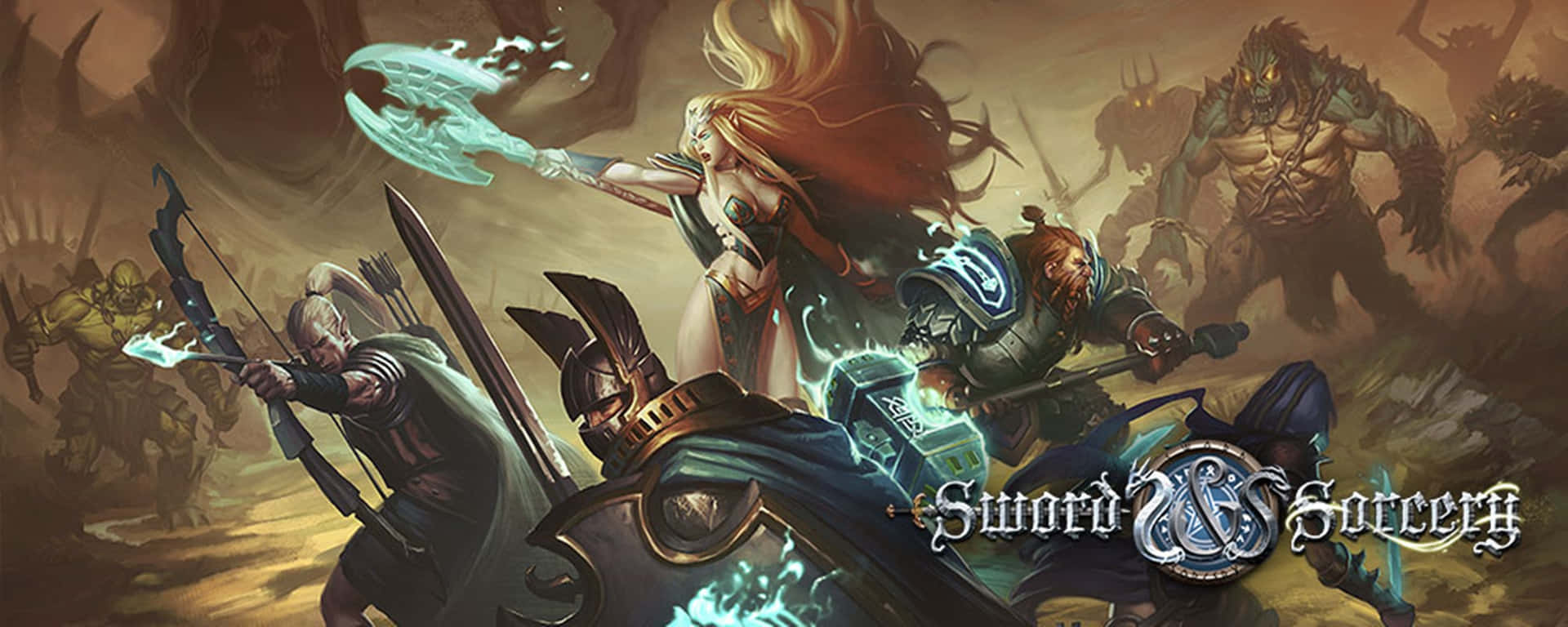 Epic Fantasy Battle Swordand Sorcery Wallpaper