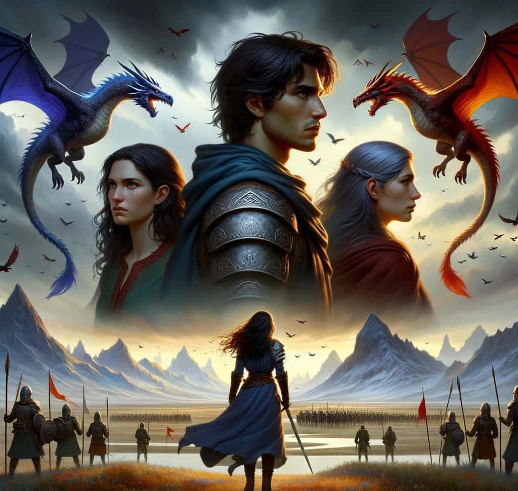 Epic_ Fantasy_ Dragon_ Warriors.jpg Wallpaper
