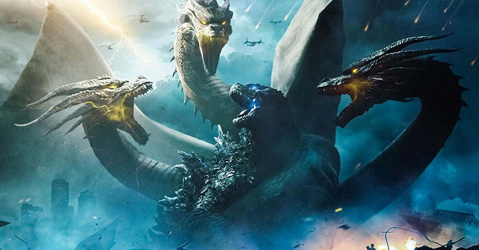 Epische Godzillavs King Ghidorah Strijd Achtergrond