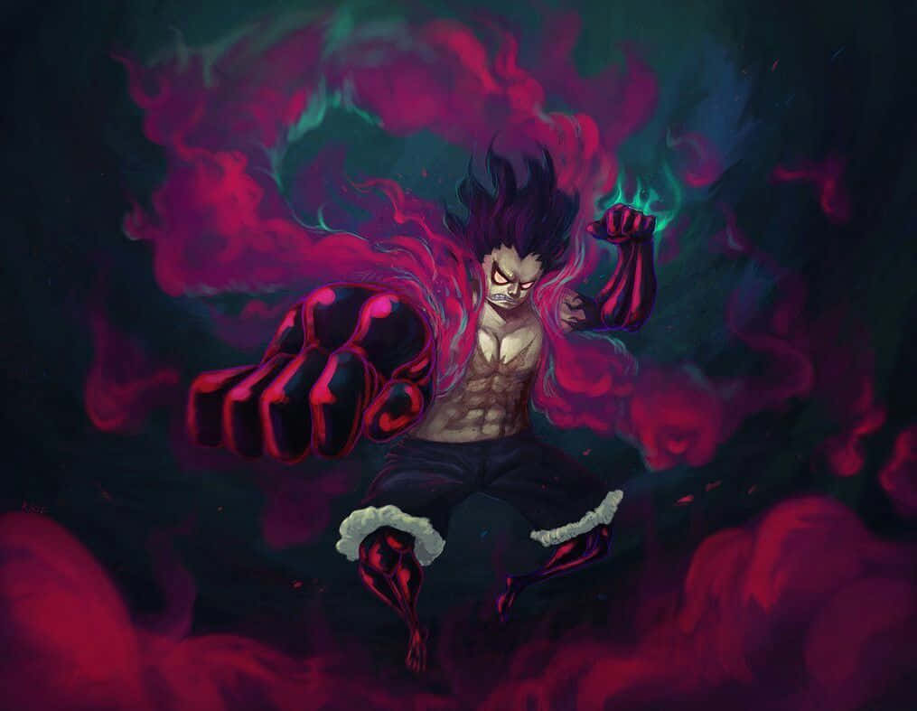 The Epic Luffy Preparing for Adventure Wallpaper