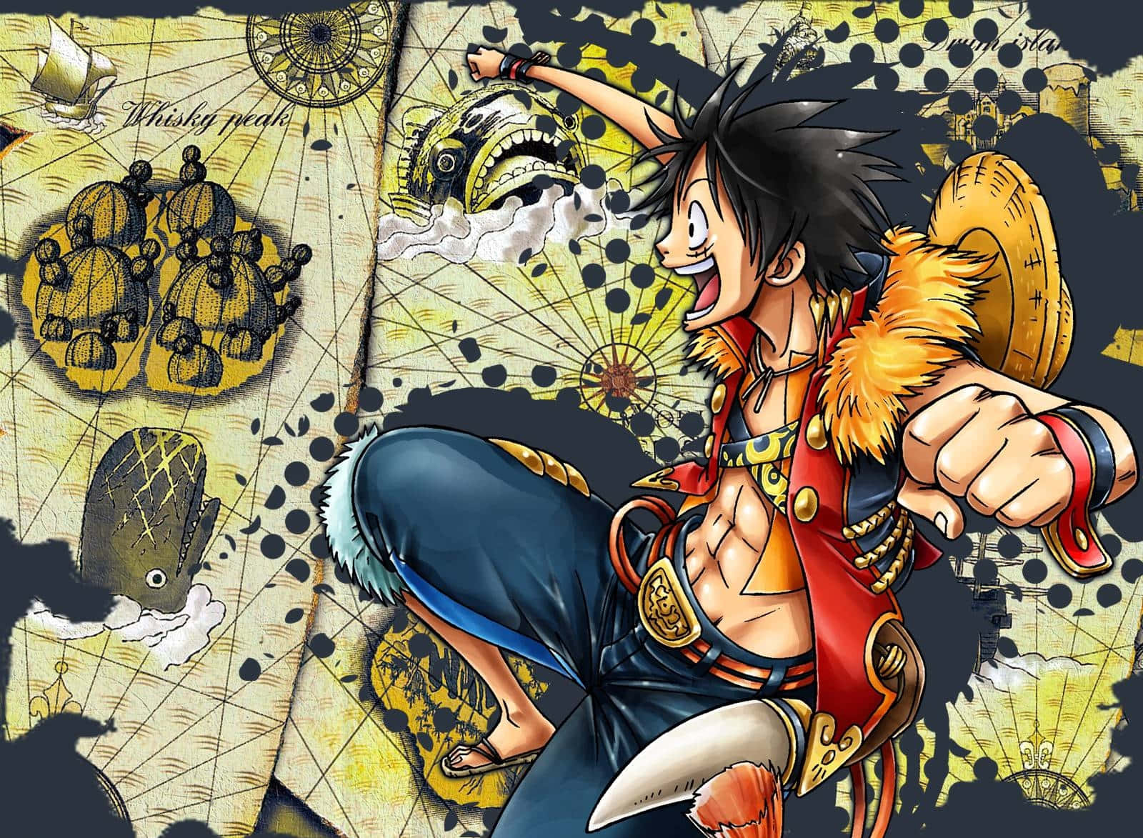Wallpaper Tunnel - Luffy Wallpapers Download: https://www.wptunnel.com/luffy -wallpapers-6/ View Luffy Wallpapers with the stickers Eiichiro Oda,  Fictional Character, Luffy, Manga Series, One Piece in the wallpaper  tunnel. | Facebook