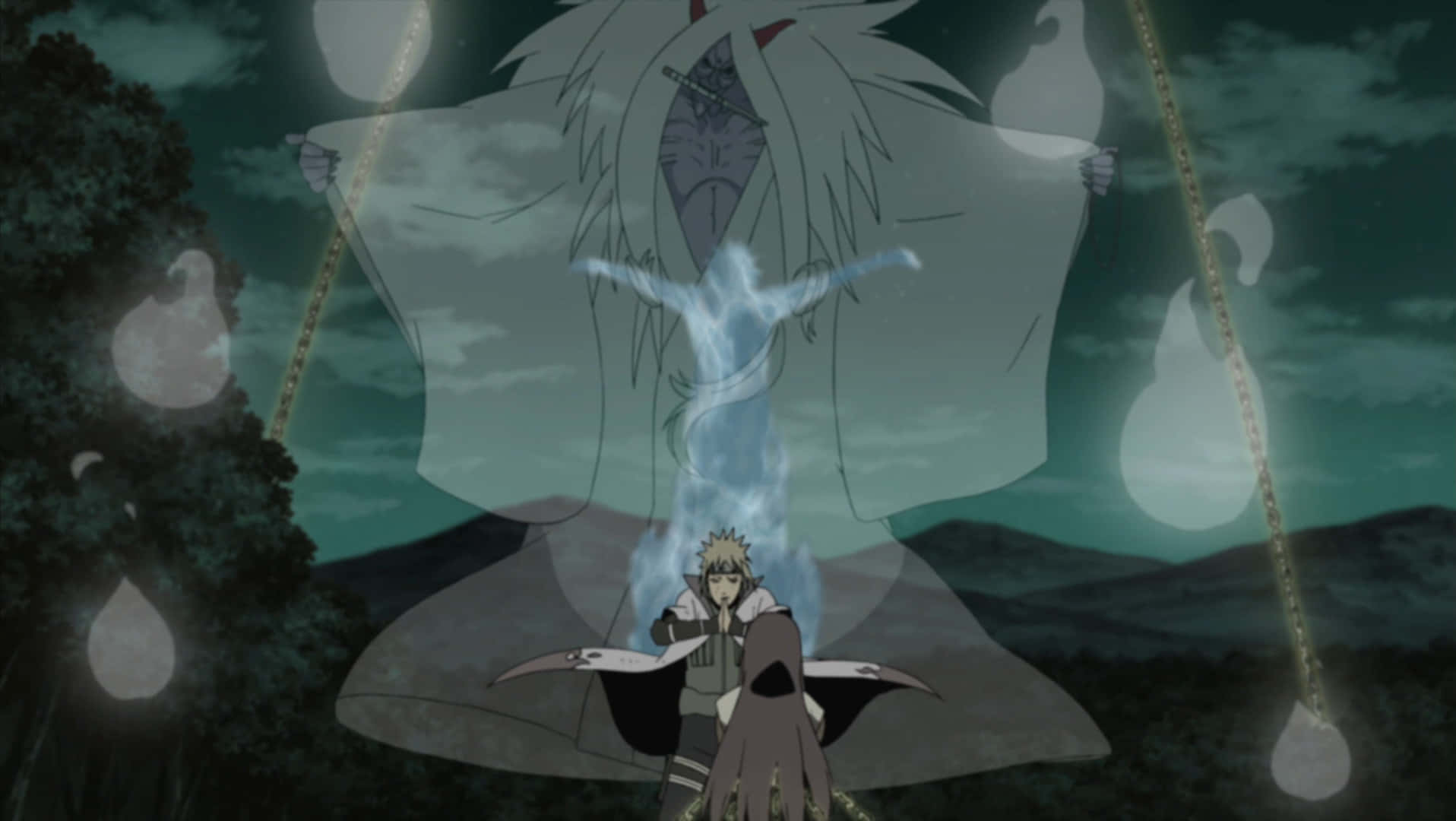 Epic Moment Of Reaper Death Seal From Naruto Series Wallpaper
