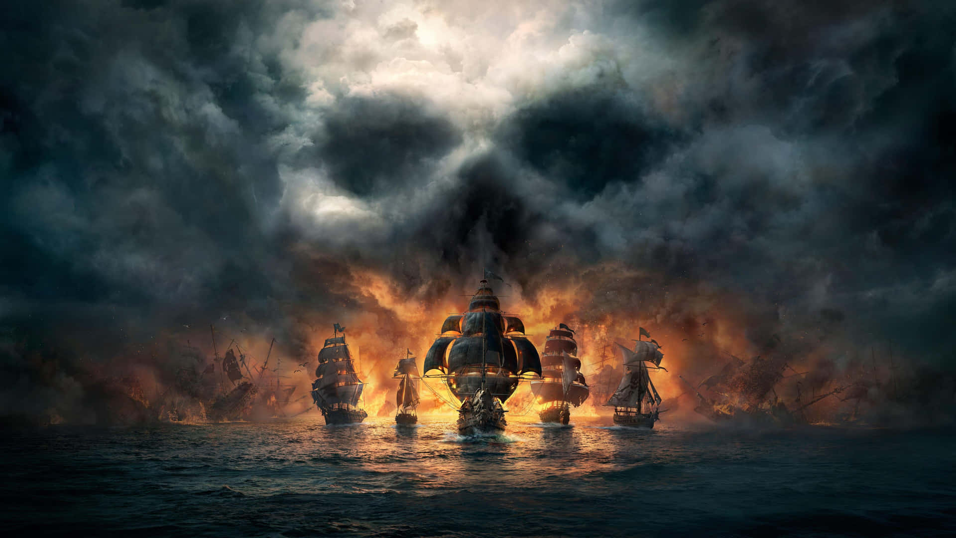 Epic_ Naval_ Battle_ At_ Sea Wallpaper