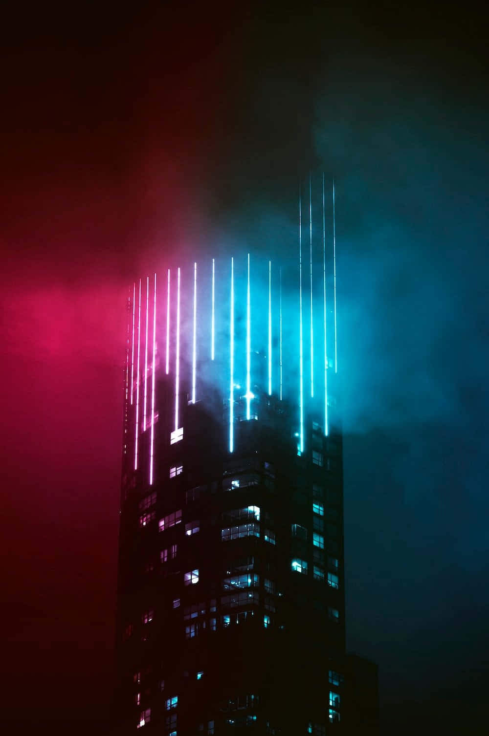 Brilhantee Vibrante Epico Em Neon. Papel de Parede