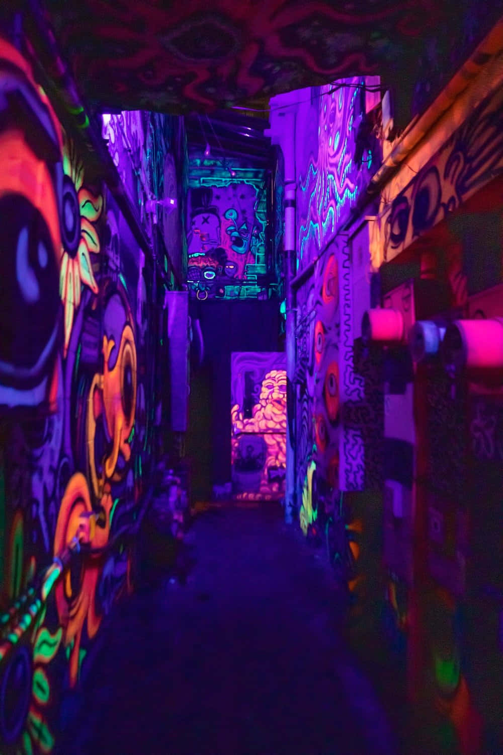 “Explore a Neon-Infused Landscape” Wallpaper