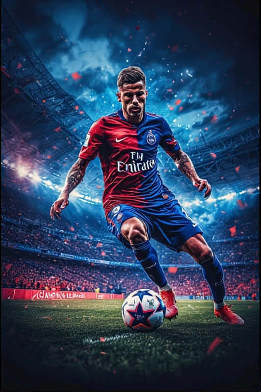 Epic Psg Night Game Player Wallpaper