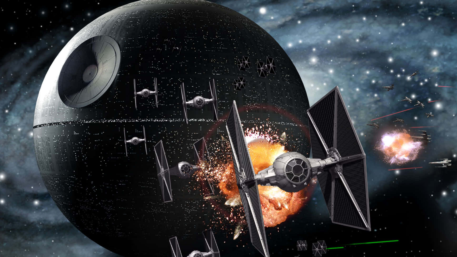 Epic_ Space_ Battle_ Death_ Star_4 K.jpg Wallpaper