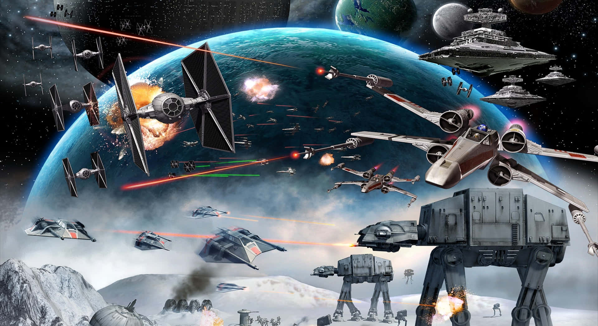 Epic_ Space_ Battle_ Scene Wallpaper