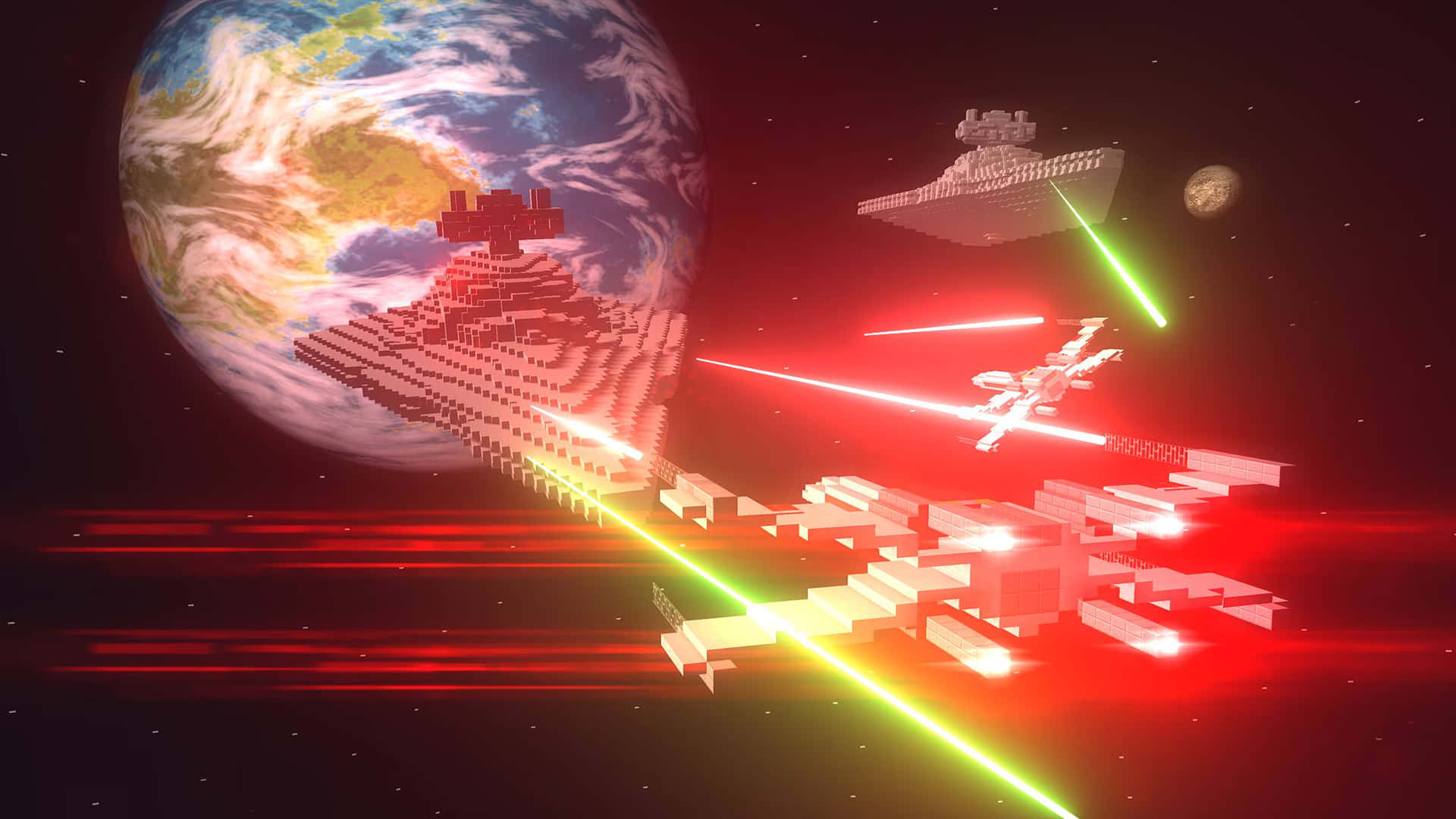 Epic Space Battle Star Wars Style Wallpaper