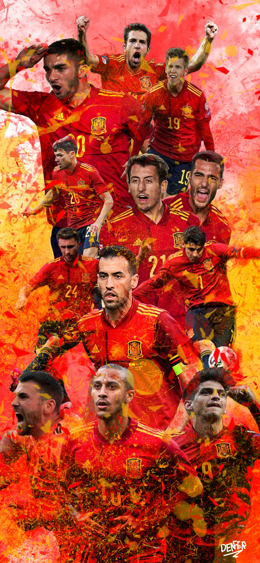 Wallpaperepiskt Spaniens Landslag I Fotboll Bakgrundsbild. Wallpaper