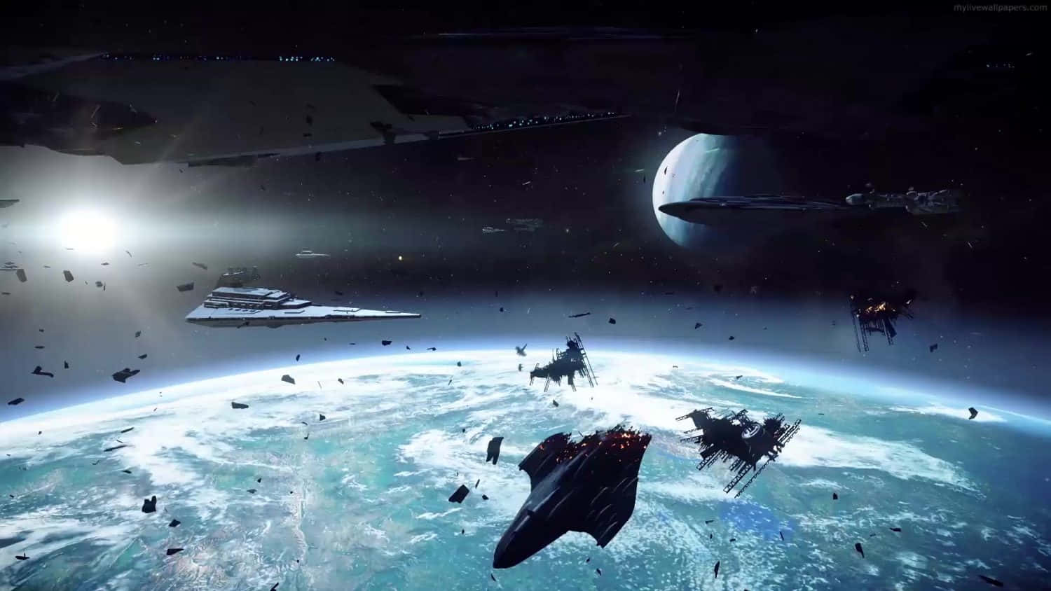 Epic Star Wars Space Battle Wallpaper