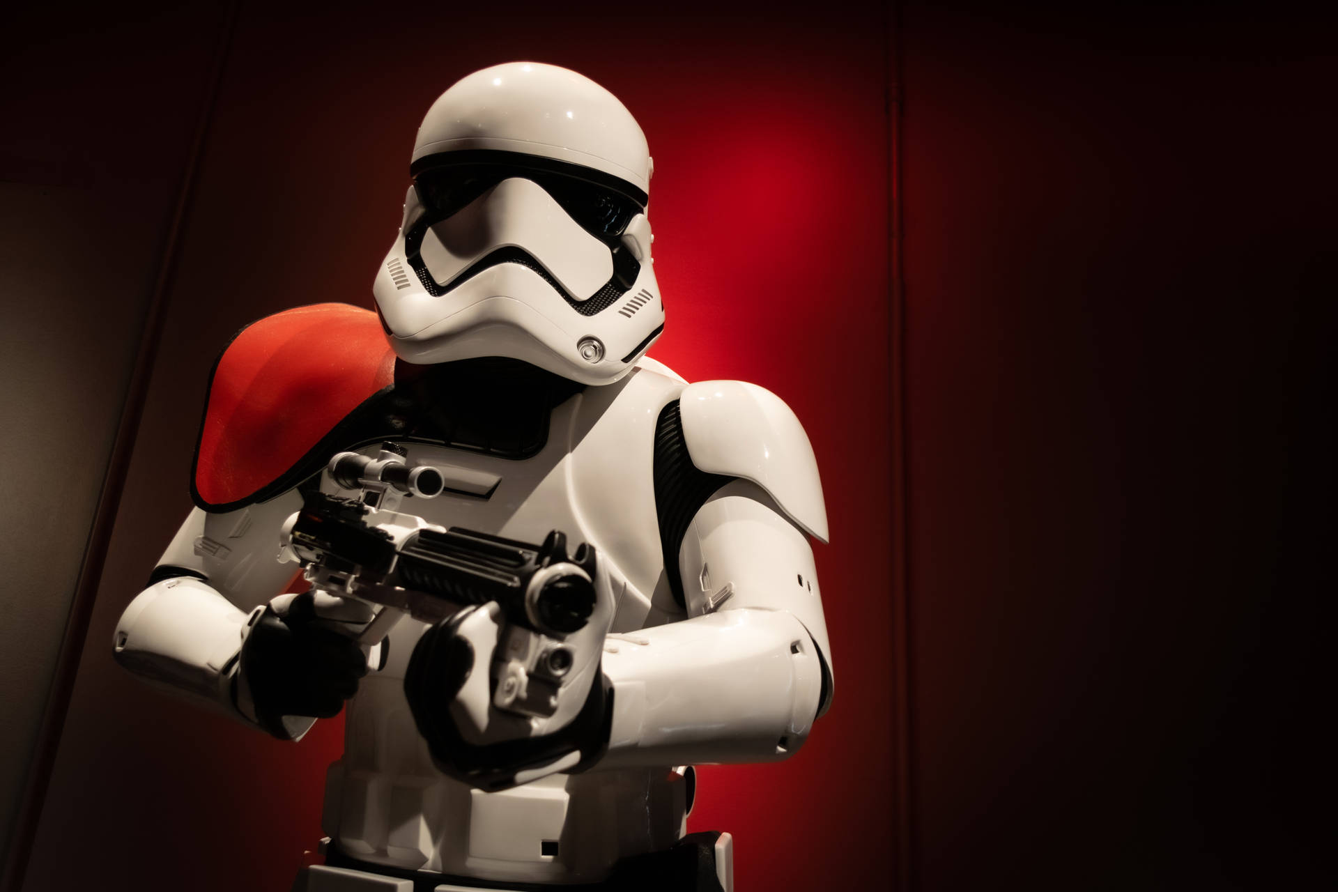 Epic Star Wars Stormtrooper Holding A Blaster
