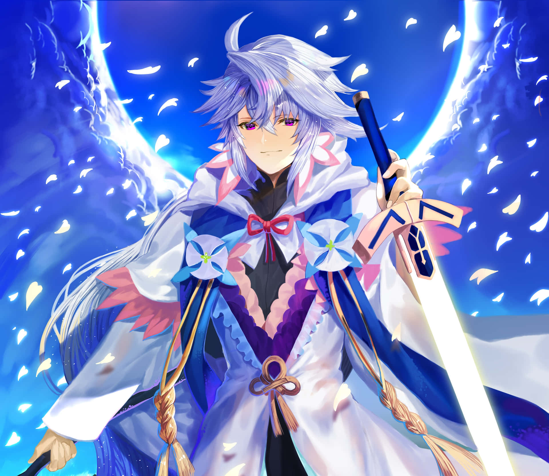 "epic Wizard Merlin Of Fate Grand Order" Wallpaper
