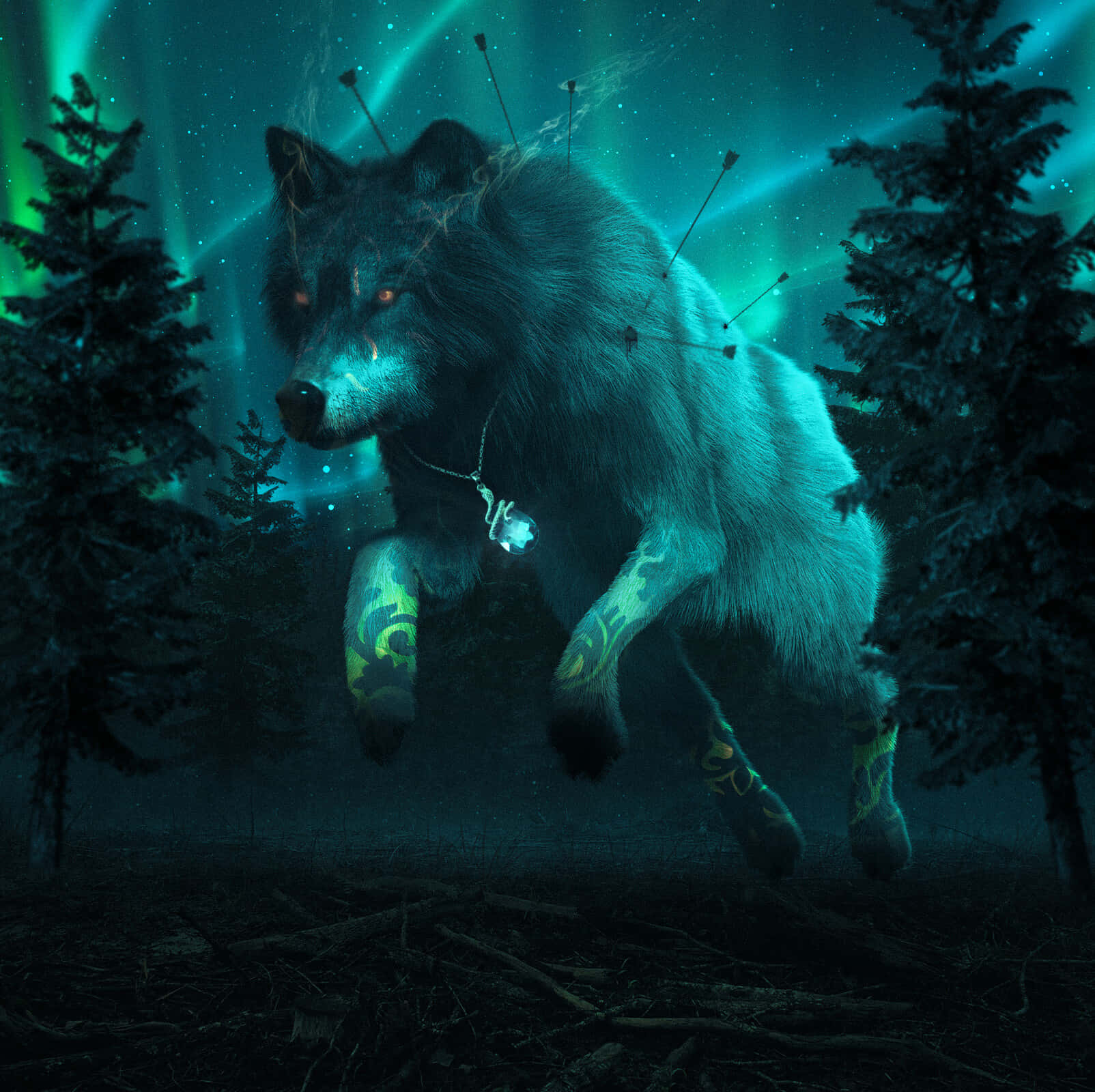 'The Majestic Epic Wolf' Wallpaper