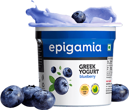 Epigamia Greek Yogurt Blueberry Splash PNG