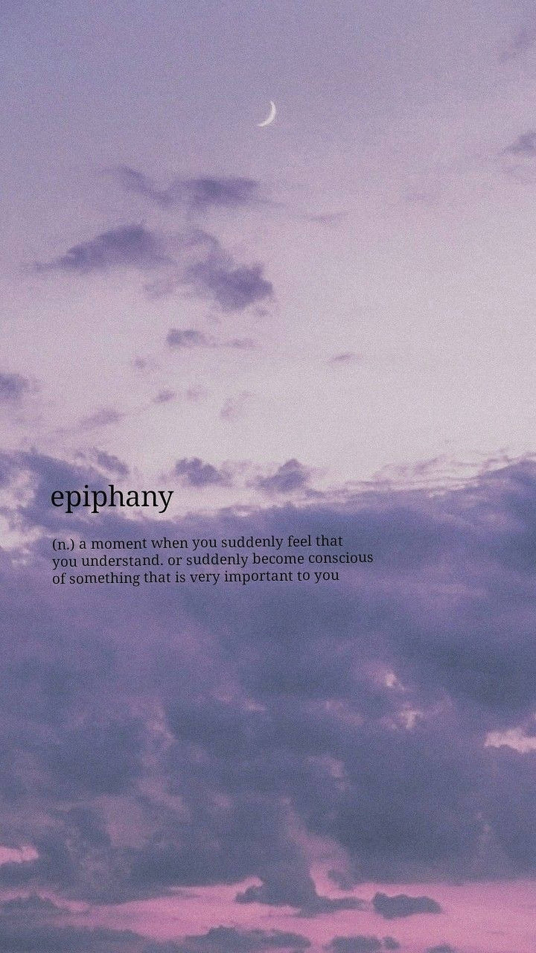 Epiphany Aesthetic Words Background