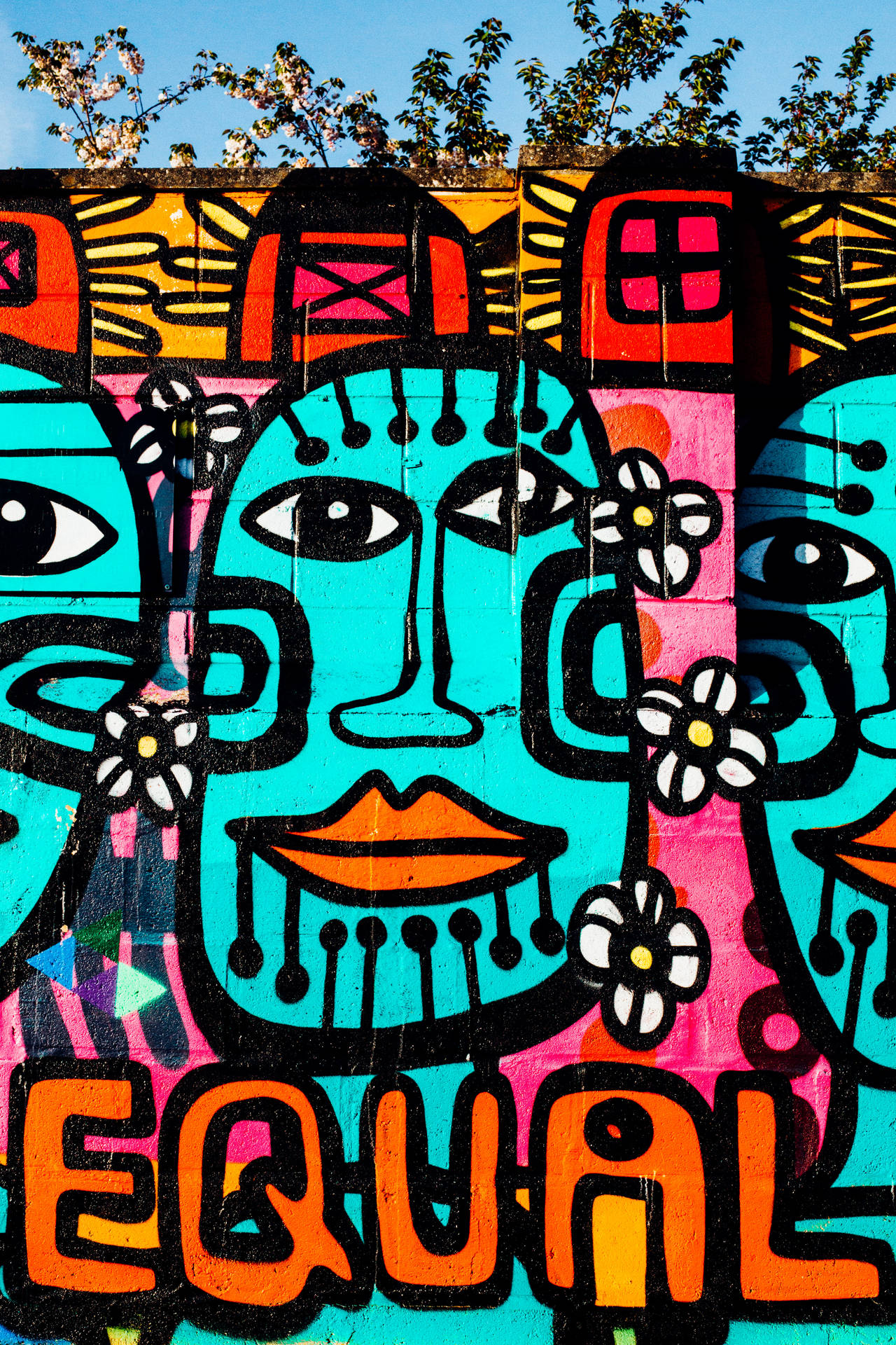 Equal Tribal Graffiti Street Art wallpaper
