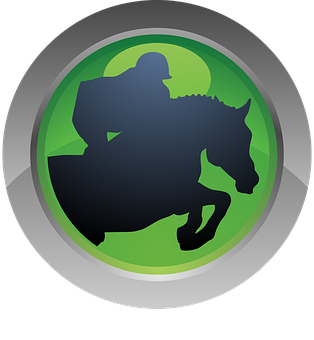 Equestrian Silhouette Icon PNG