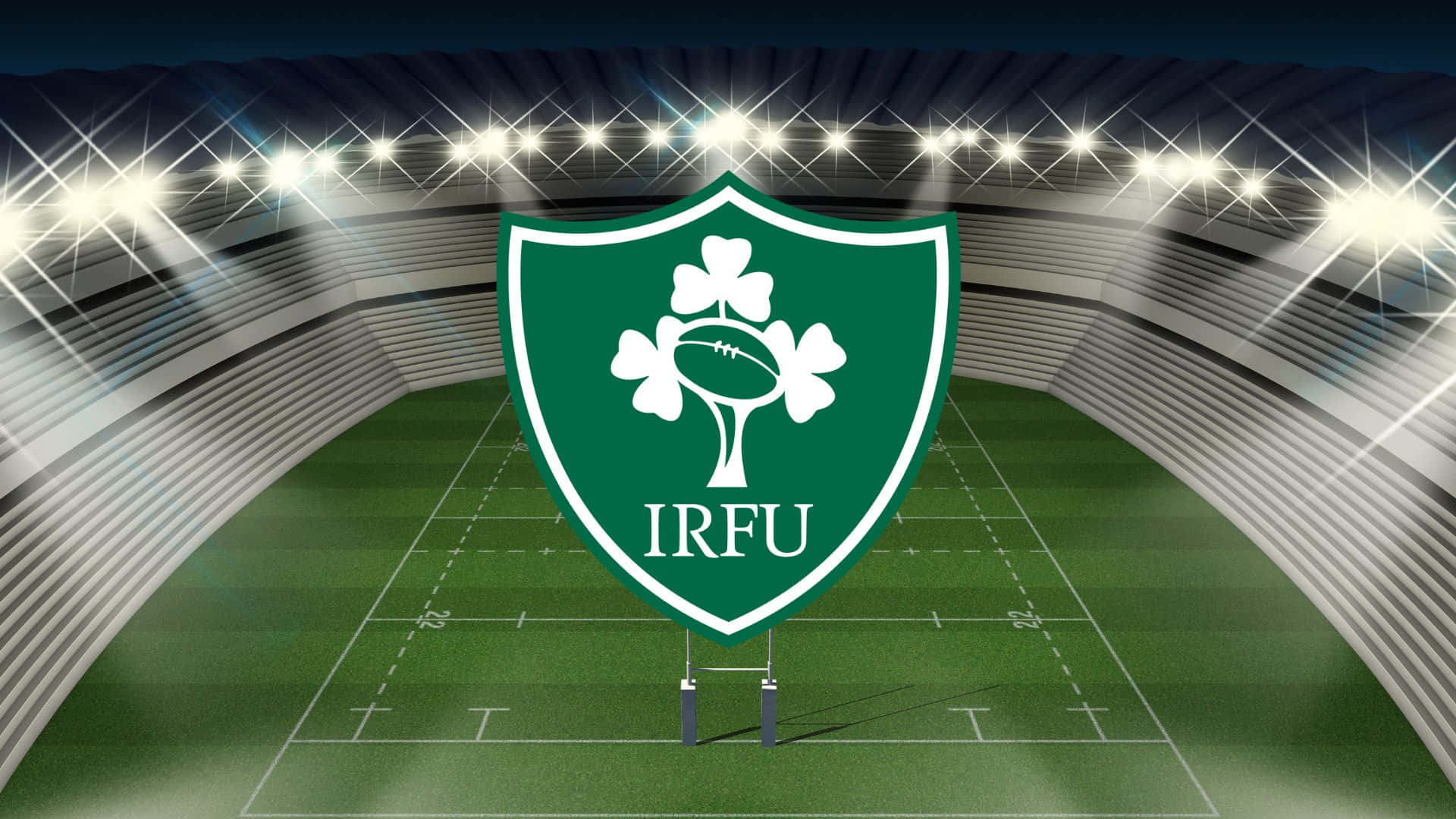 Equipode Rugby Irlandés En Acción. Fondo de pantalla