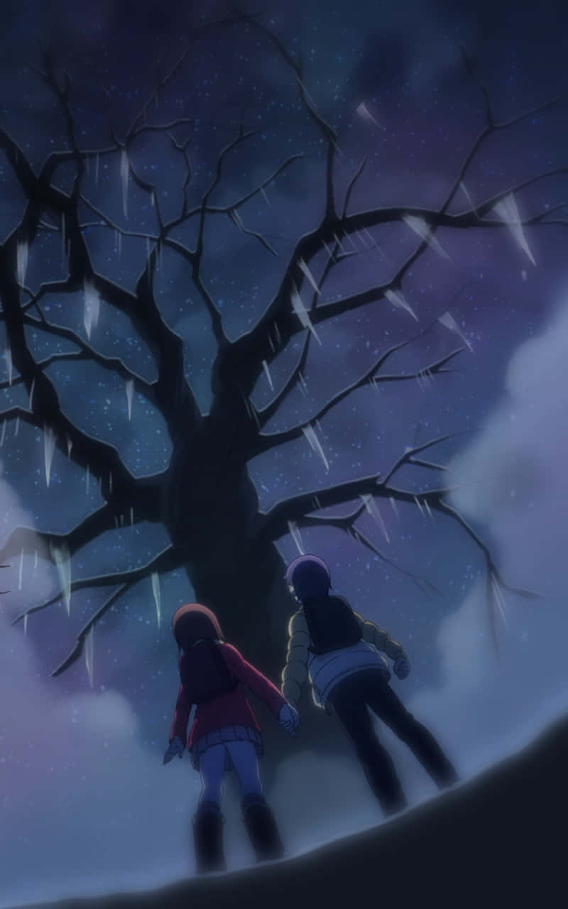 Erased Anime Dead Frozen Tree Wallpaper