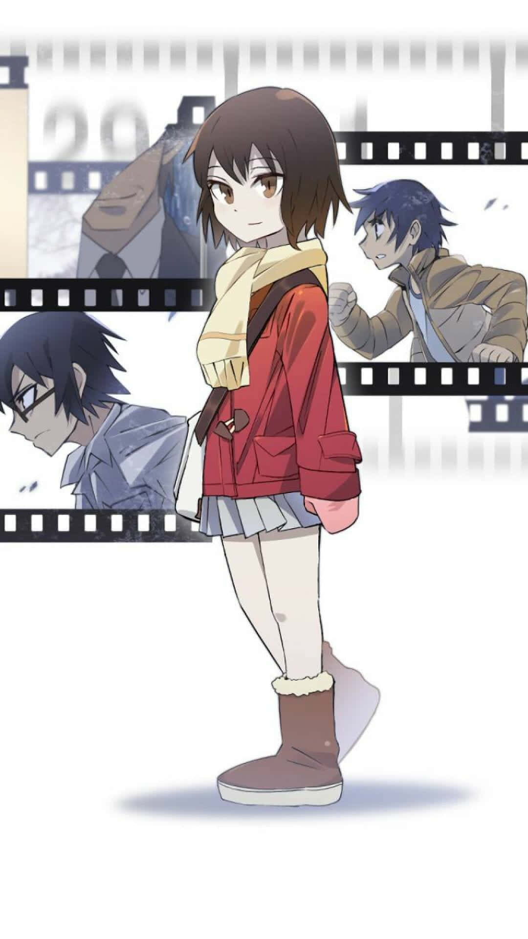 Erased Anime Kayo Hinazuki Film Strips Wallpaper