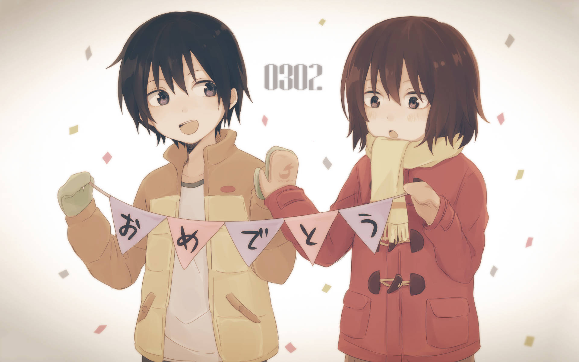 Erased Characters In Happy Moments Wallpaper