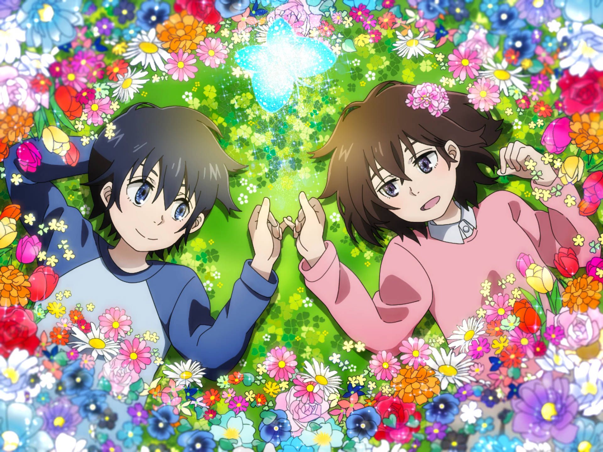 Erased In A Flowery Setting Wallpaper