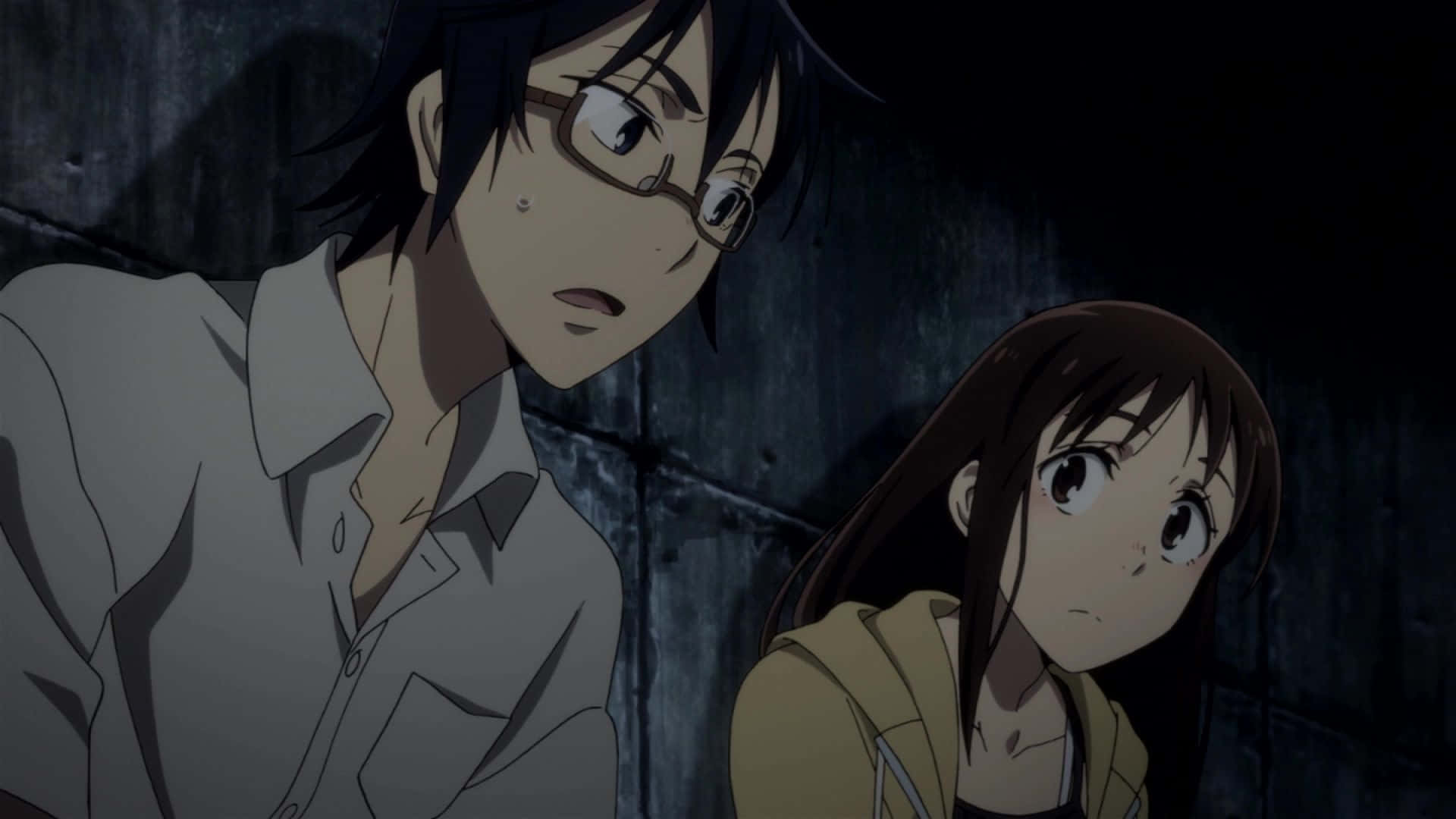A still from the thriller anime "Erased"