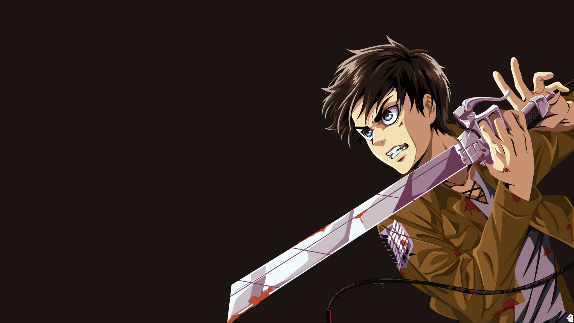 Eren With Sword Wallpaper
