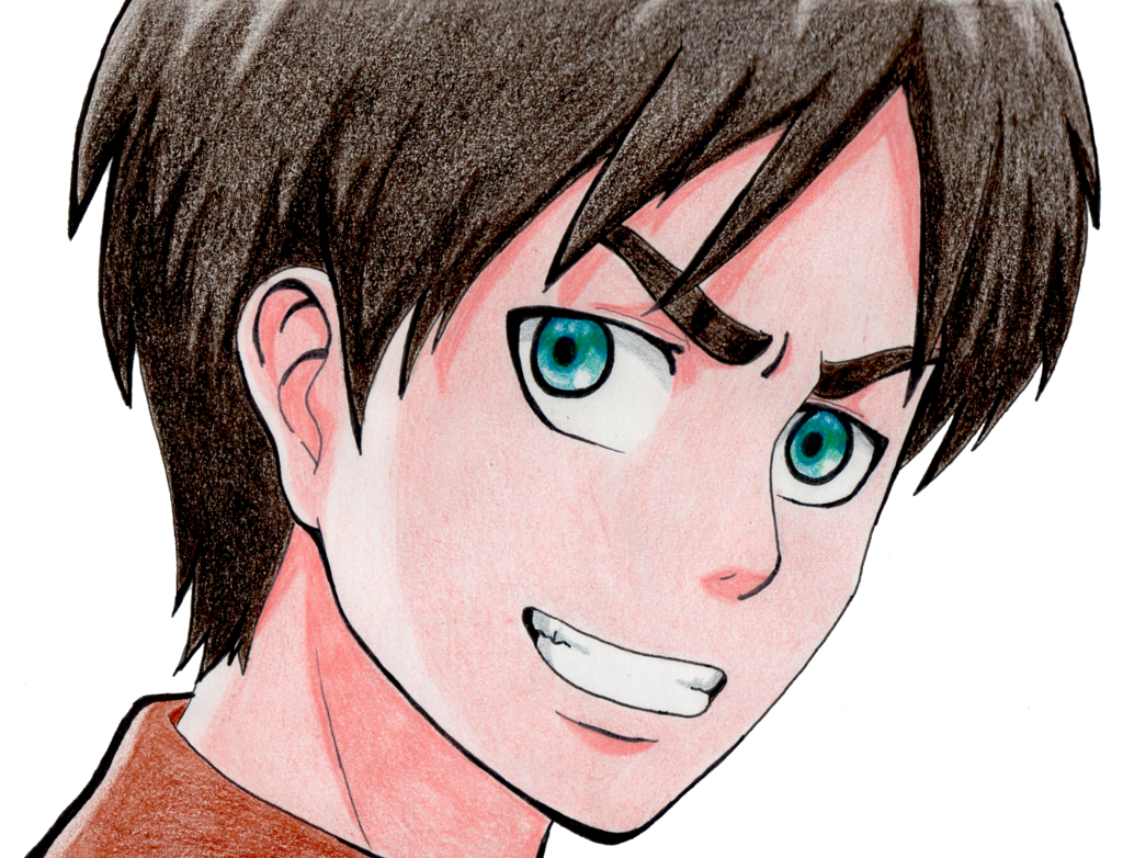 Eren Yeager Anime Portrait PNG