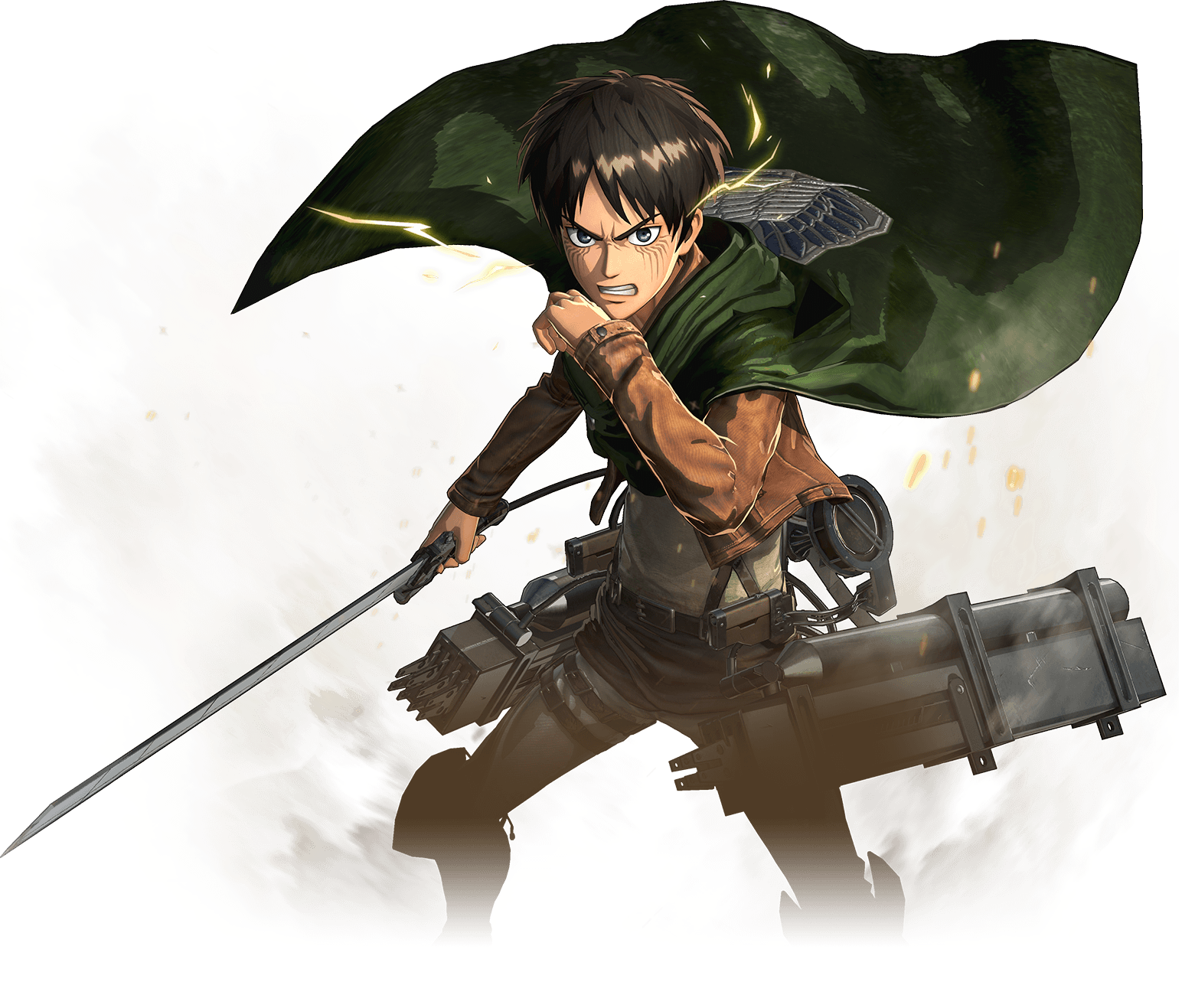 Eren Yeager Attackon Titan Action Pose PNG