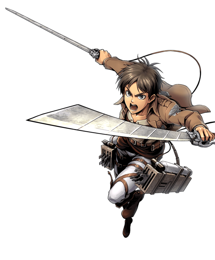 Eren Yeager Attackon Titan Action Pose PNG