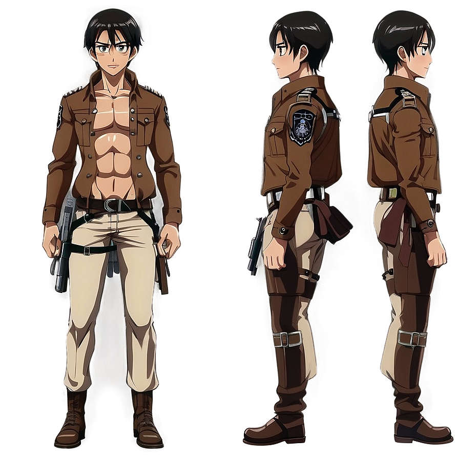 Download Eren Yeager Full Body Shot Png Cak | Wallpapers.com