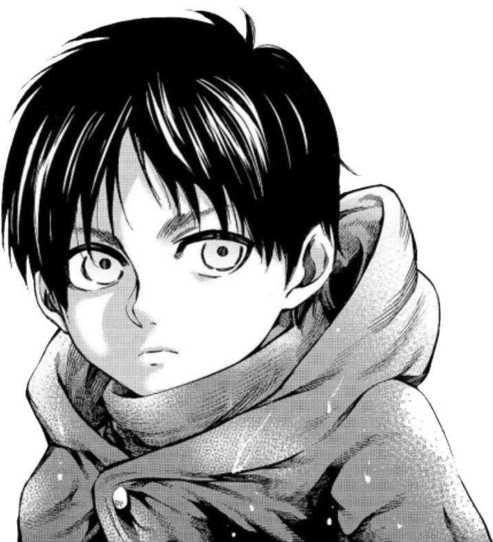 Download Eren Yeager Intense Gaze Manga Art | Wallpapers.com