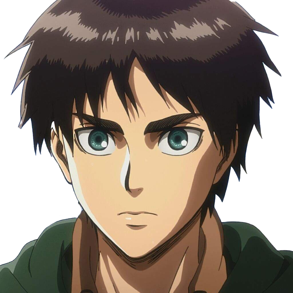 Eren Yeager Intense Look PNG