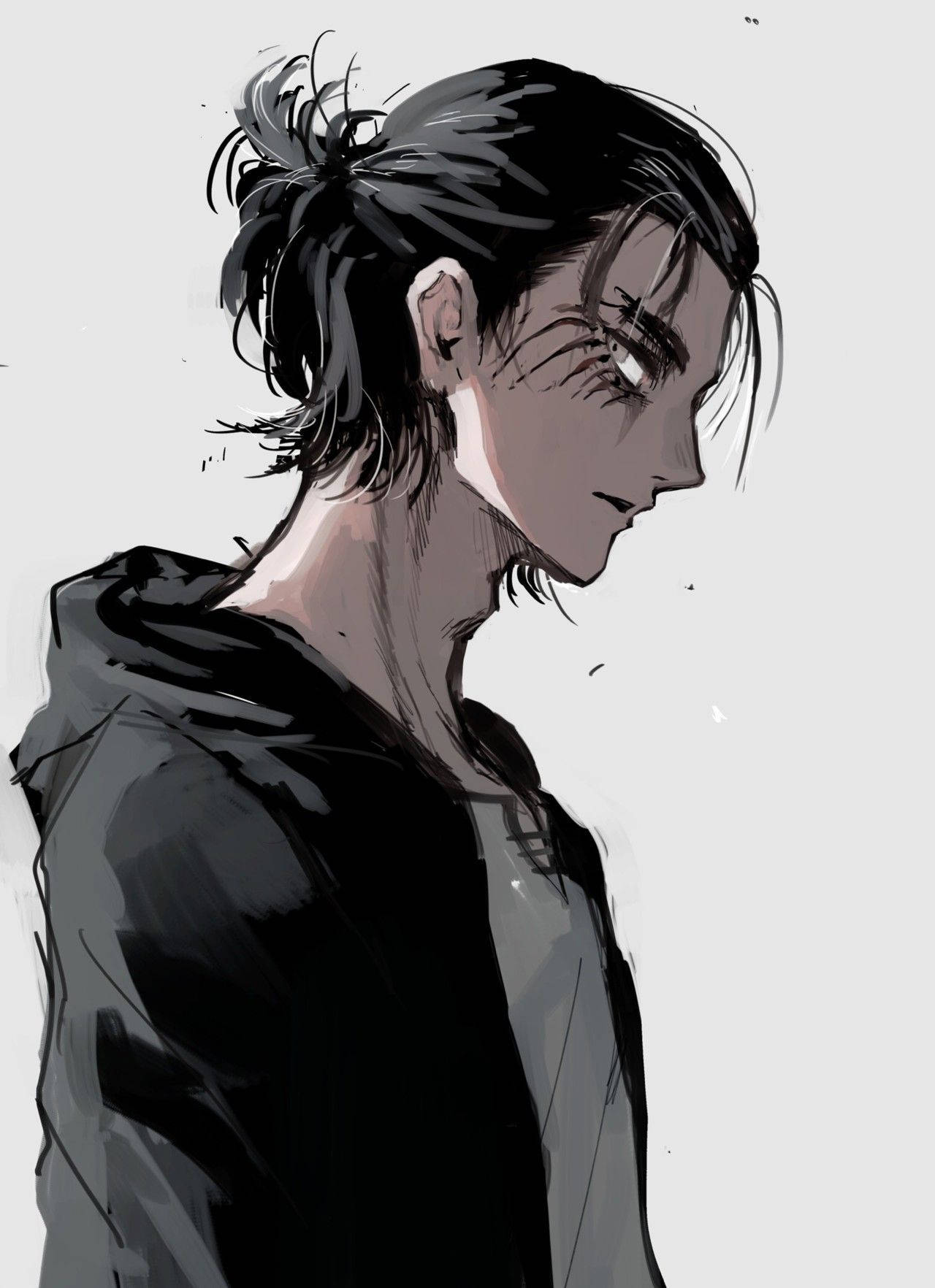 Anime man bun