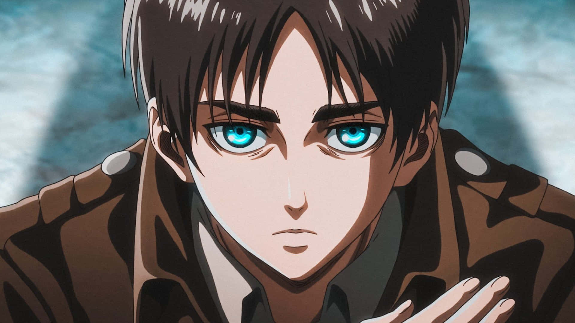 Eren Yeager PFP With Bright Eyes Wallpaper