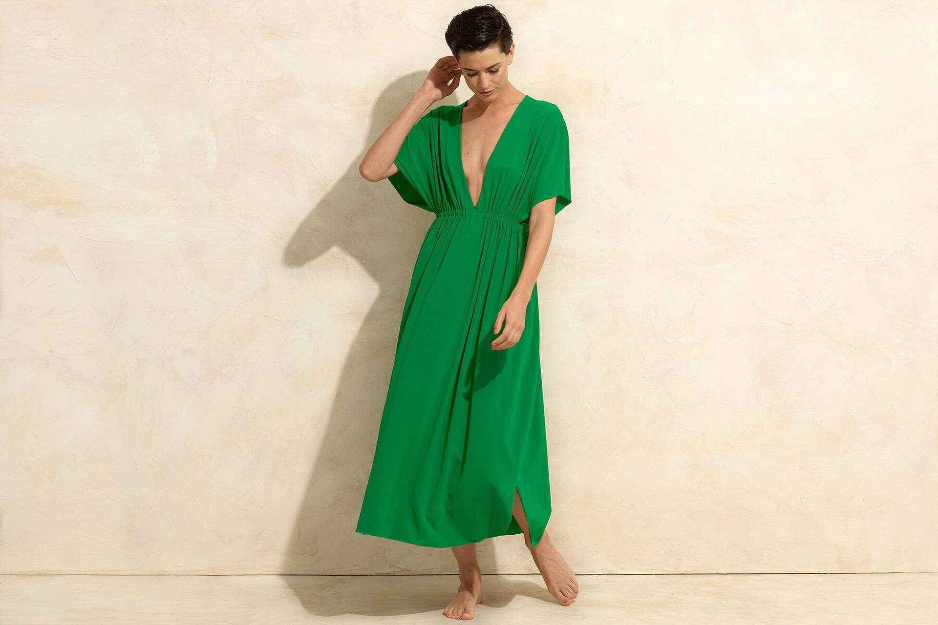 Eres Green Kimono Cardigan Wallpaper