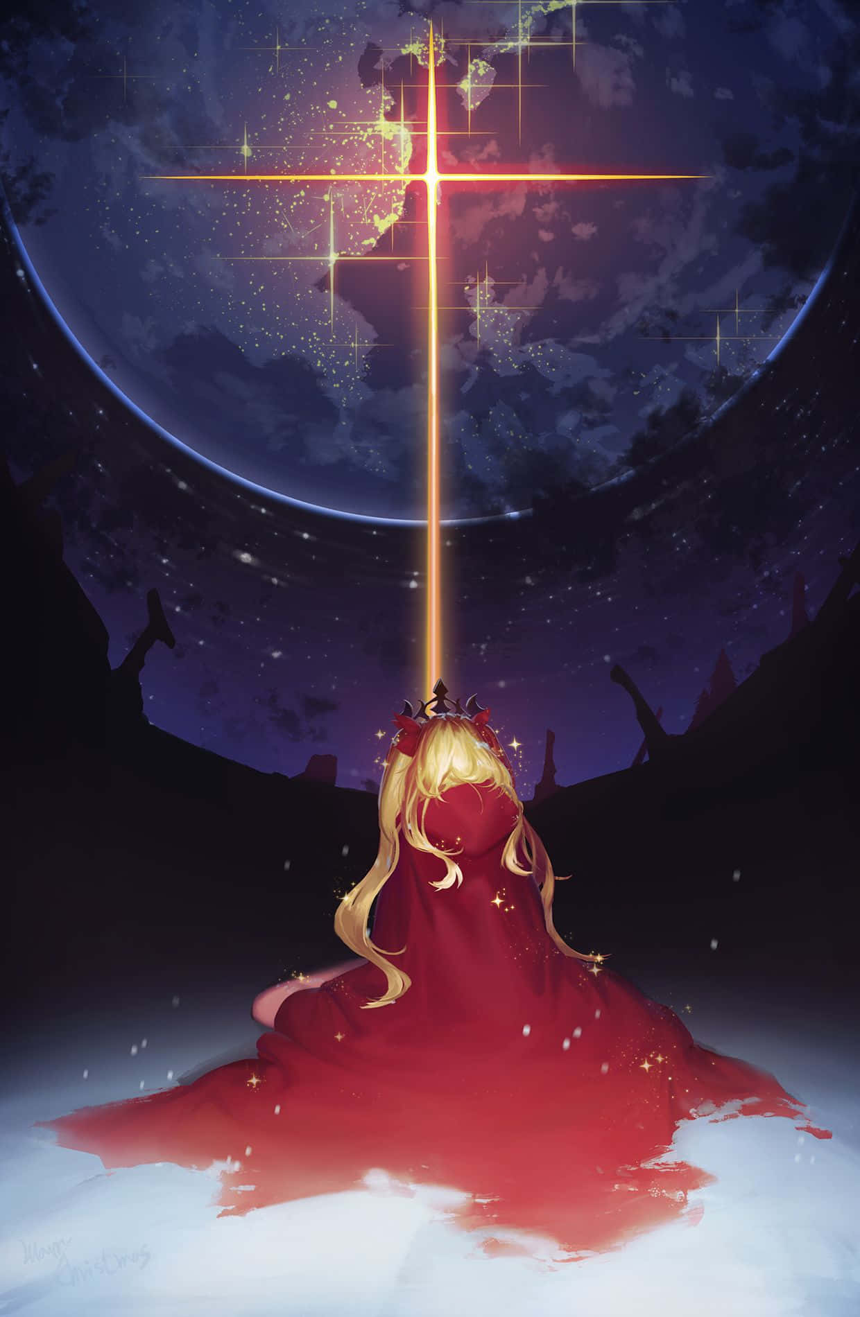Ereshkigal: Graceful Goddess Of The Underworld In Fate Grand Order Wallpaper