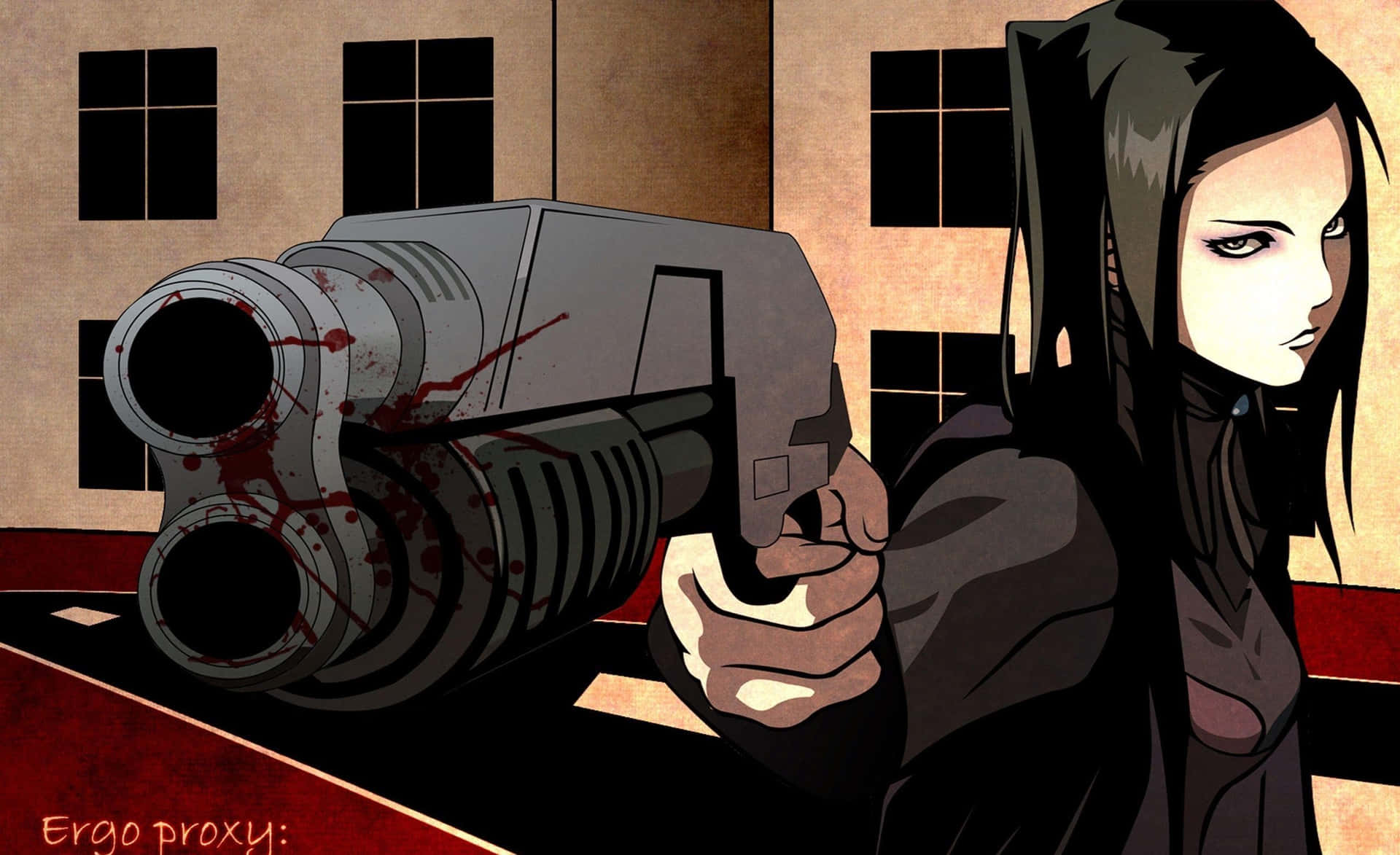 Ergo Proxy Character In Action Wallpaper