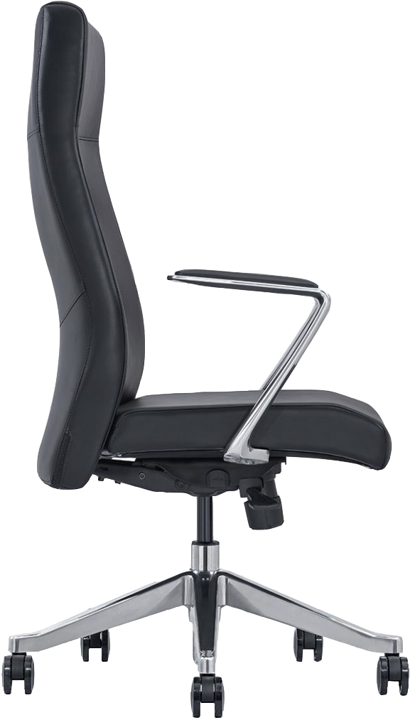 Ergonomic Black Office Chair PNG
