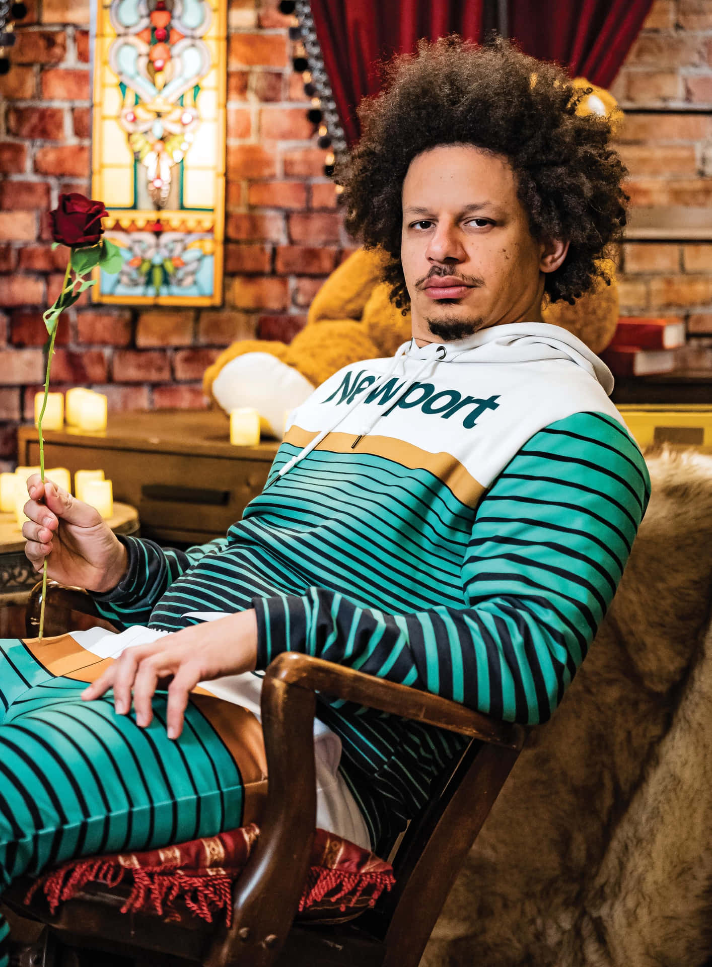 Eric Andre Holding Rose Wallpaper