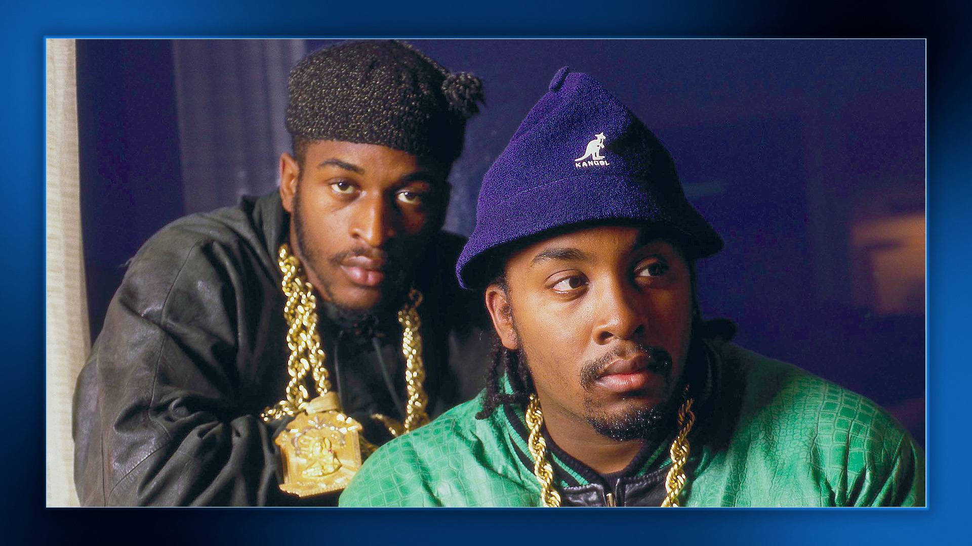 Eric B og Rakim berømte 90'er Hip Hop Rappers billede tapet Wallpaper