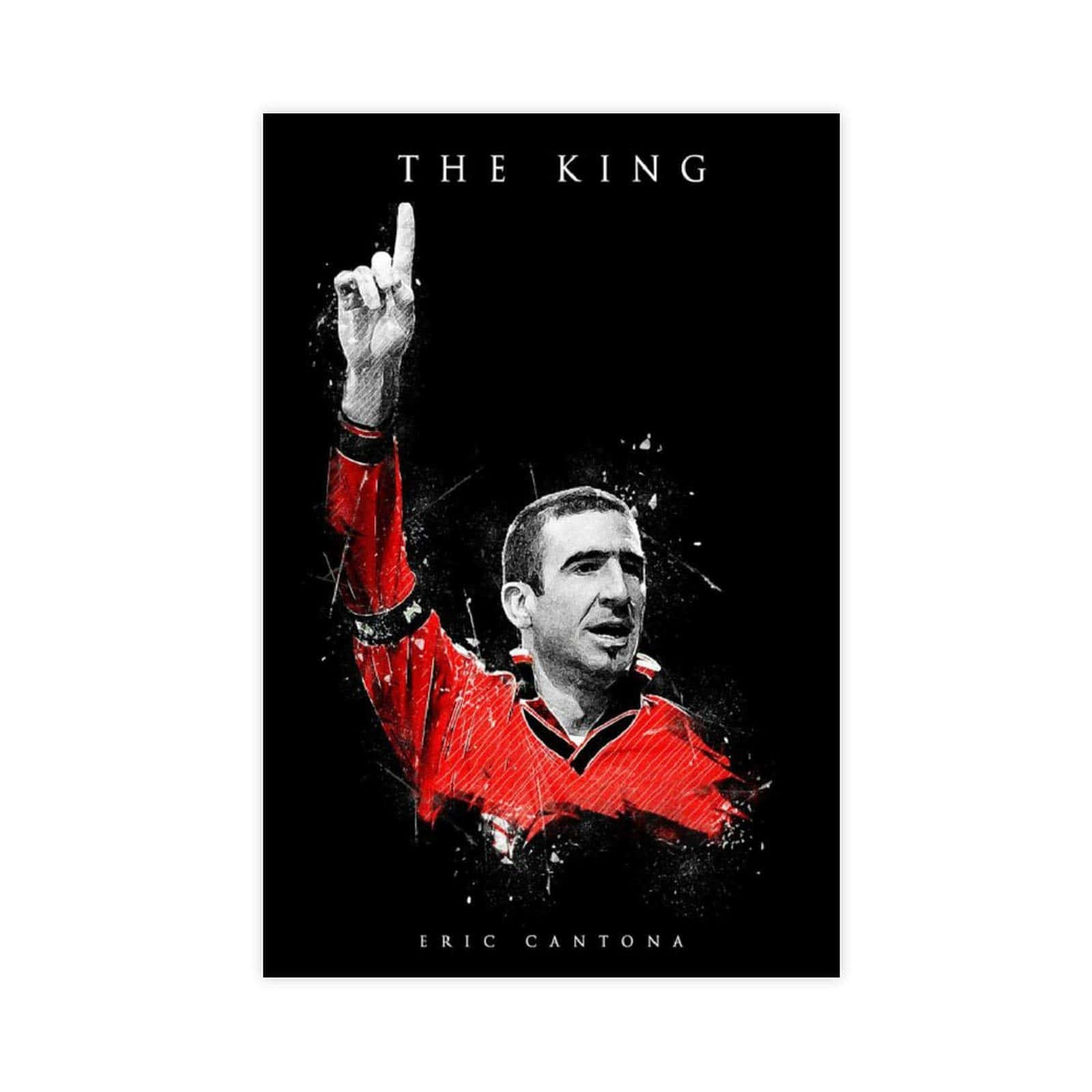 Eric Cantona In Red - The Iconic Number 7 Wallpaper