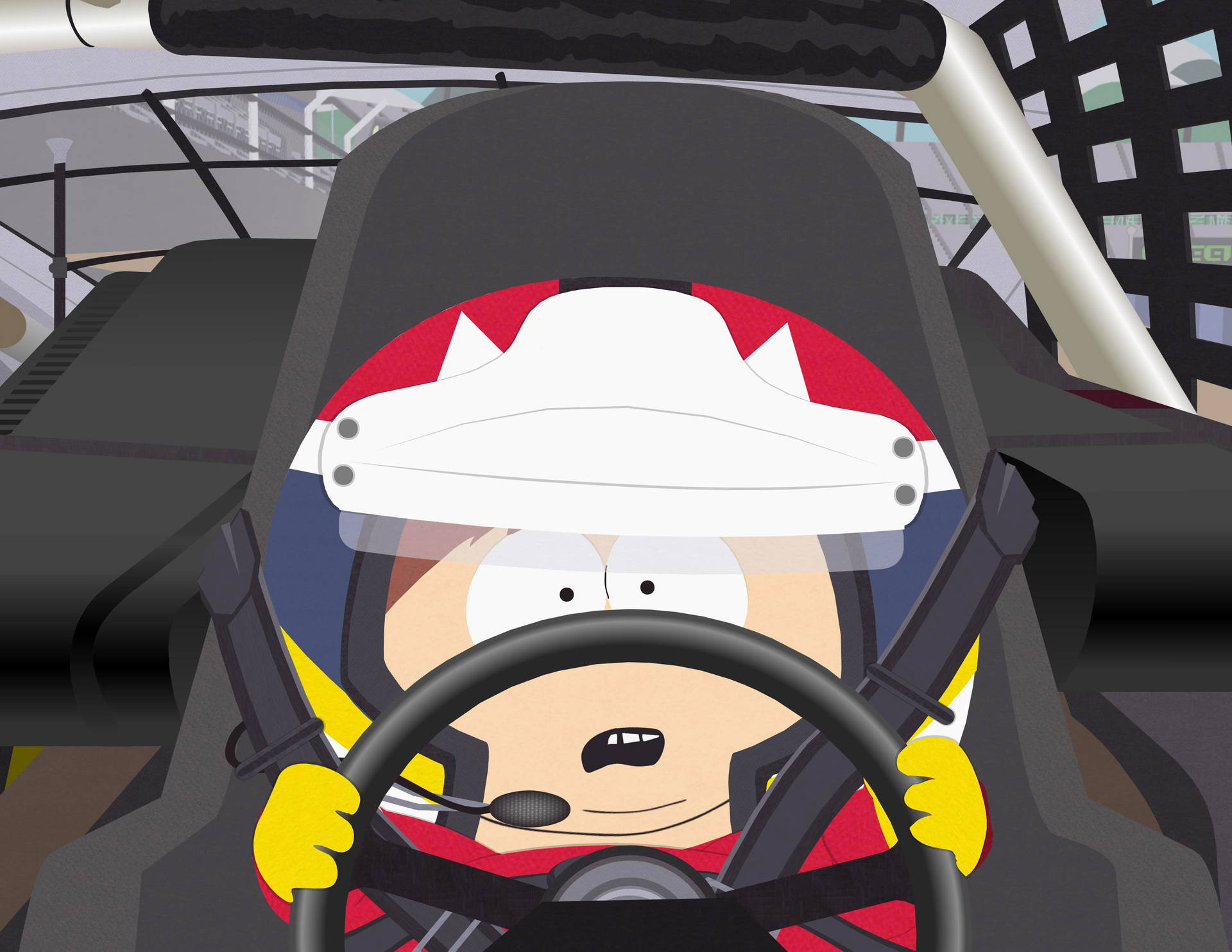 Eric Cartman As NASCAR Racer Wallpaper