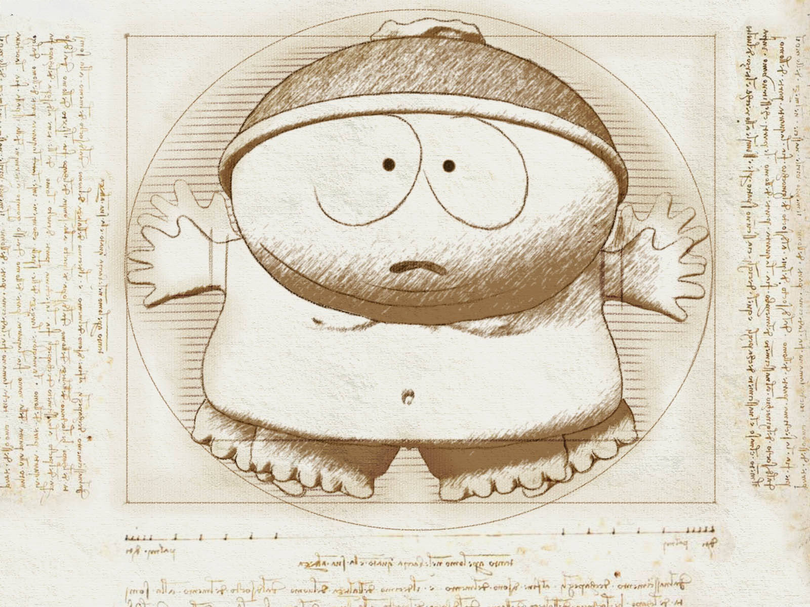 Eric Cartman Davinci Blueprint Wallpaper